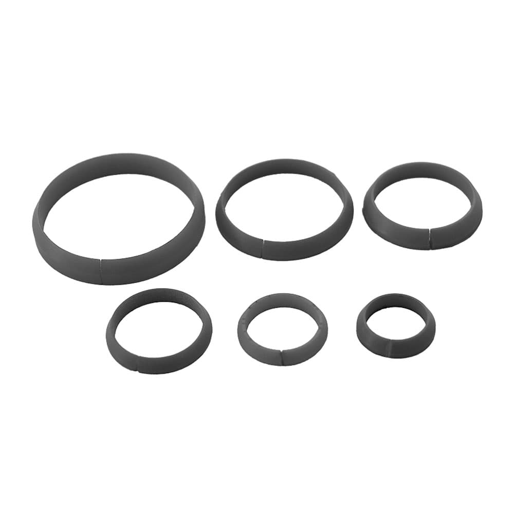 Rote Kunststoff-Ringe