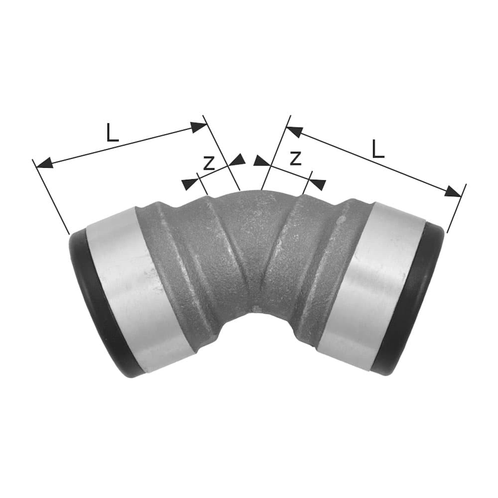 sudoFIT INDUSTRIE-Bogen 45°