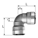sudoFIT INDUSTRIE-Bogen 90°