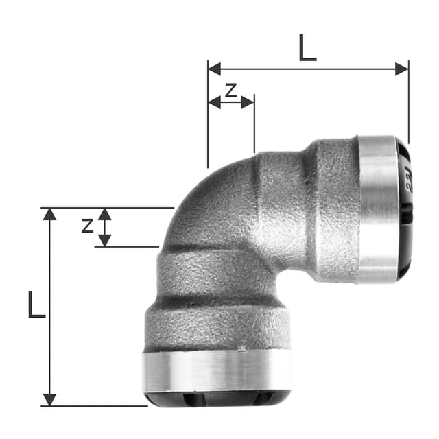 sudoFIT INDUSTRIE-Bogen 90°