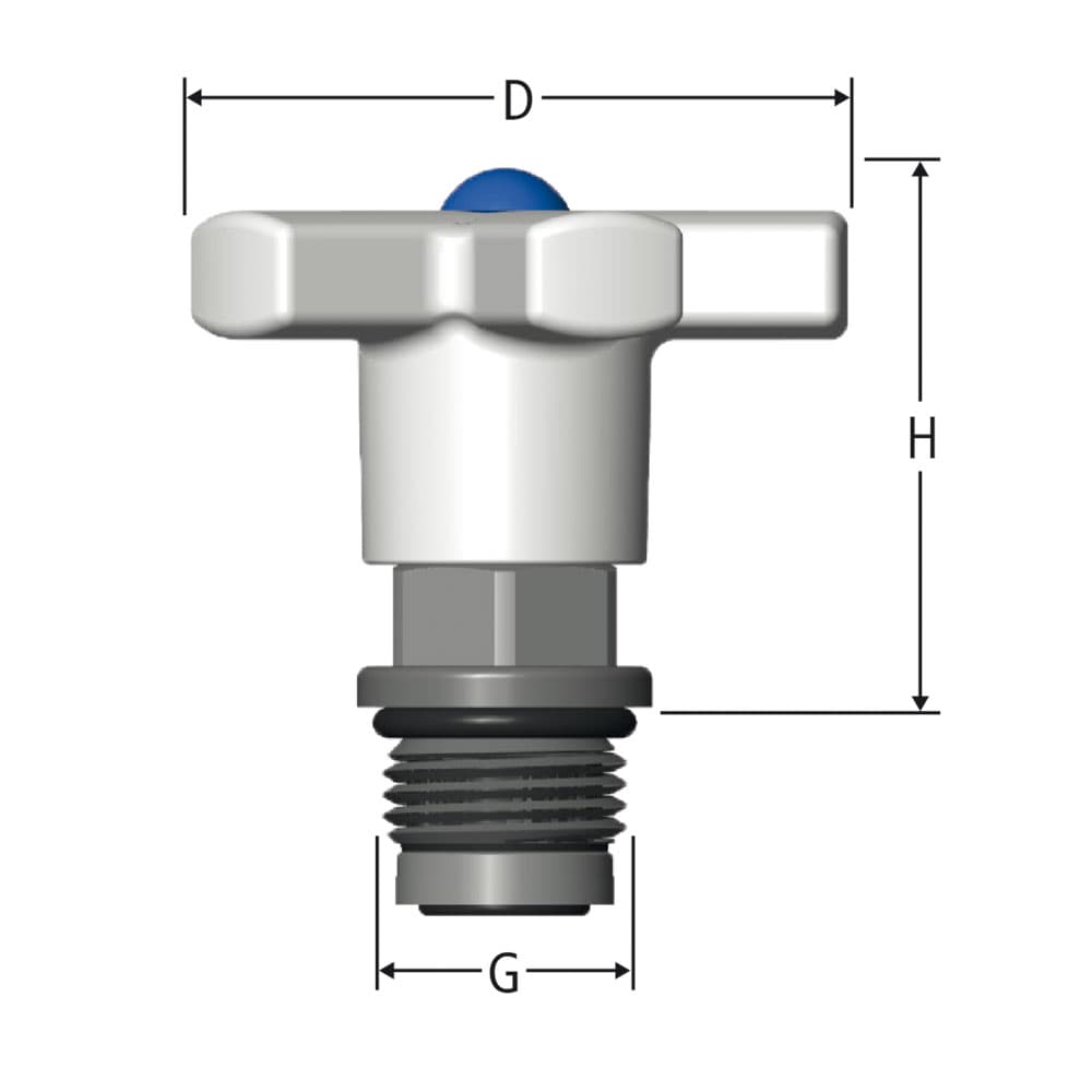 Oberteil mit Metall-Handrad
