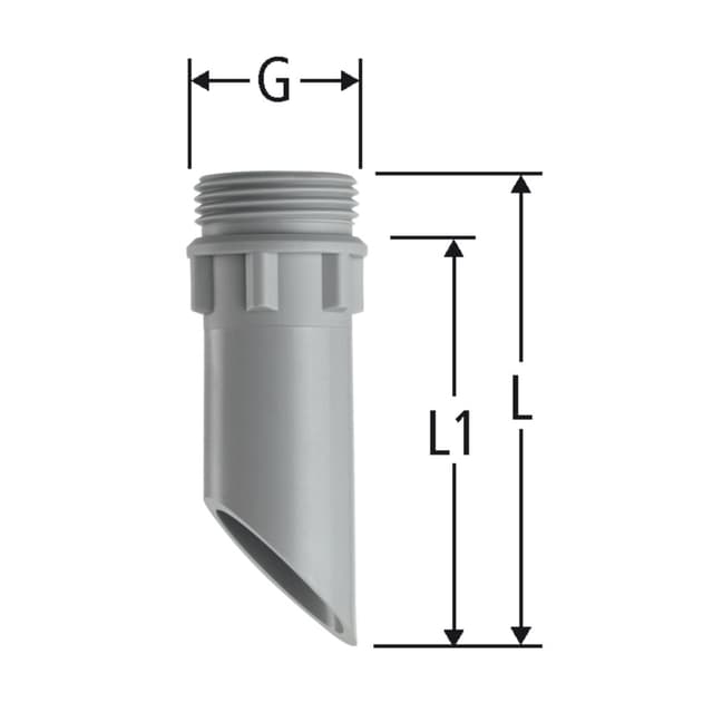 Tropfwasser-Stutzen kurz