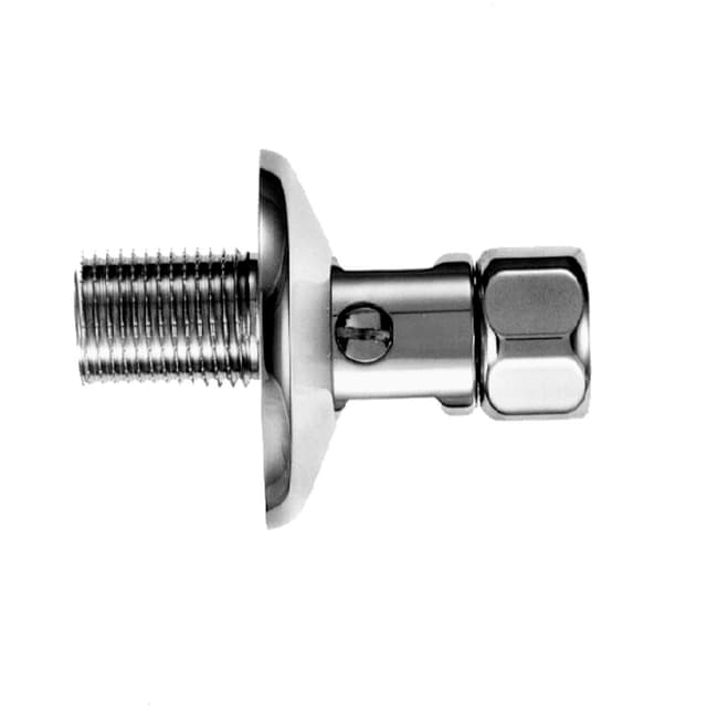 Absperr-Anschluss mit Gewinderosette gewölbt, exz. 4mm