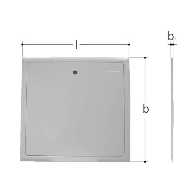 Revisionsrahmen mit Türe