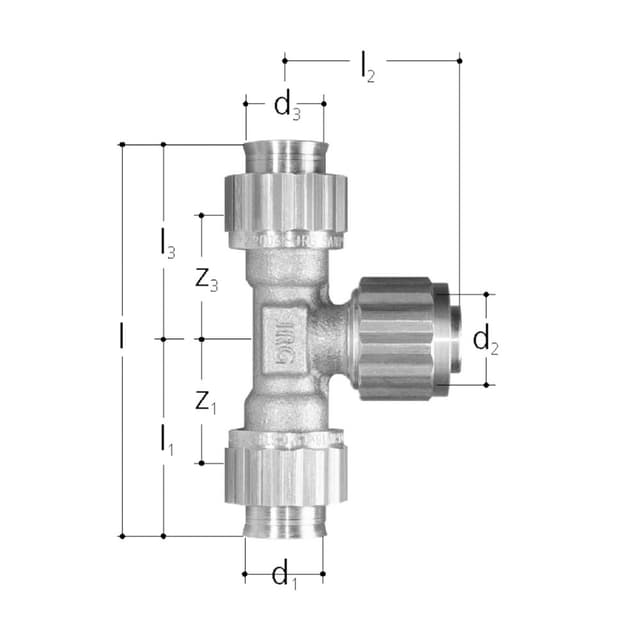 T-Stück mit Stecknippel, (Mepla, Geberit)