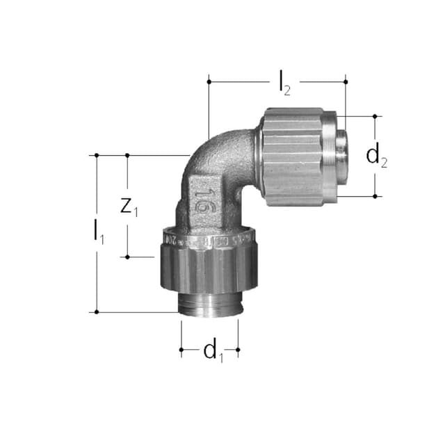 Winkel mit Stecknippel, (Mepla, Geberit)