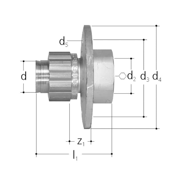 Armaturenanschluss, gerade
