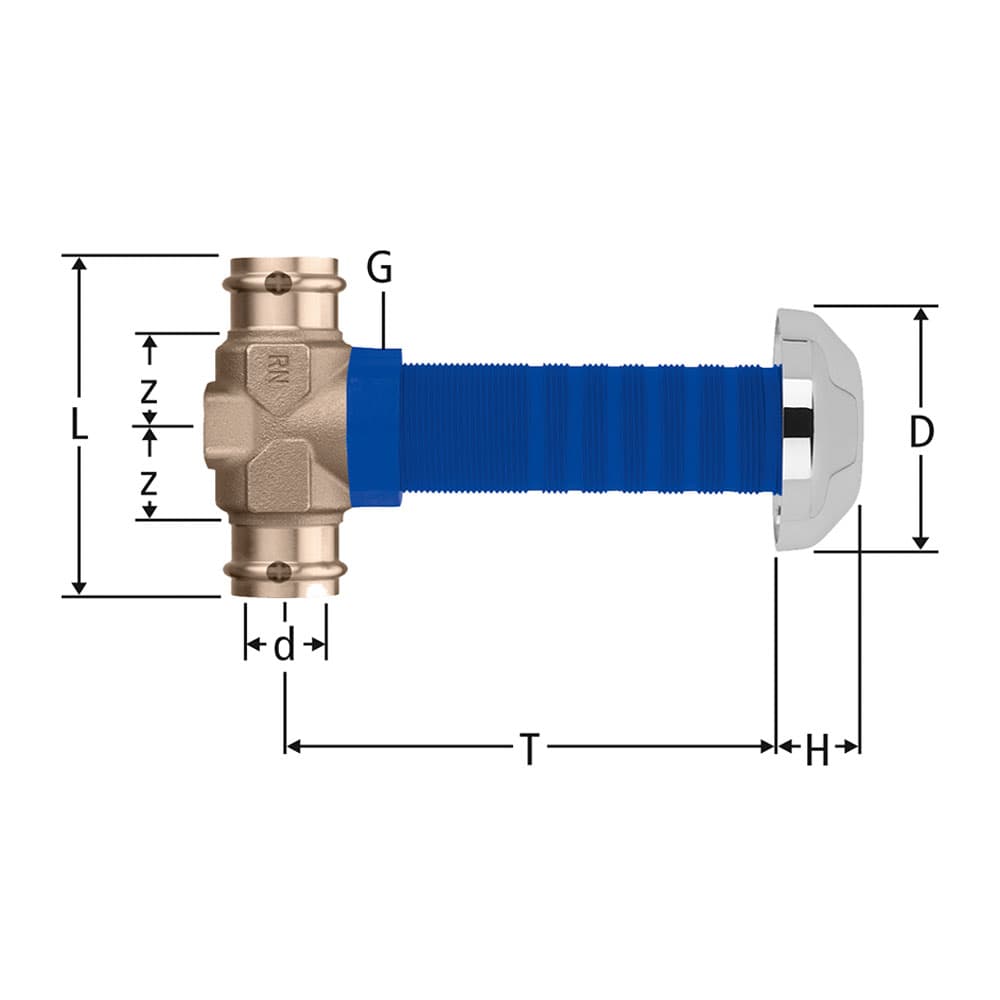 Optipress-Unterputz-Geradsitzventil