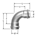 Optipress-Inox-Bogen 90°