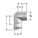 Optipress-Inox-Winkel 90°