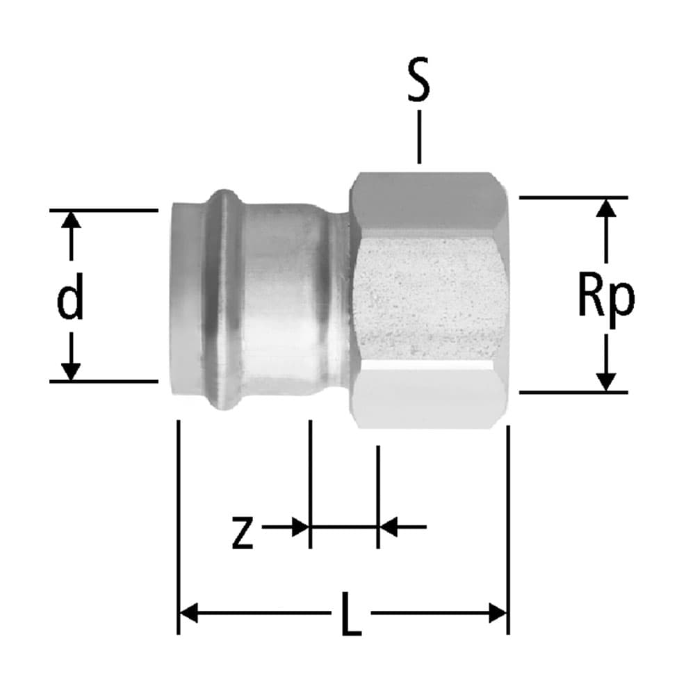 Optipress-Inox-Übergang