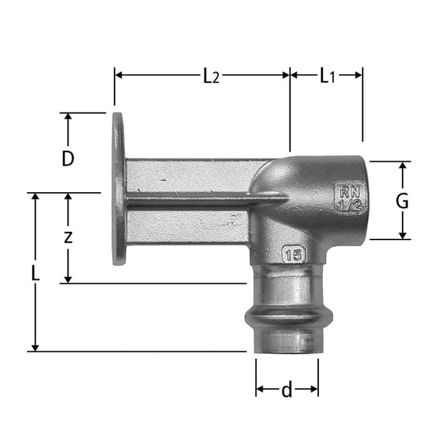 Optipress-Inox-Anschlusswinkel