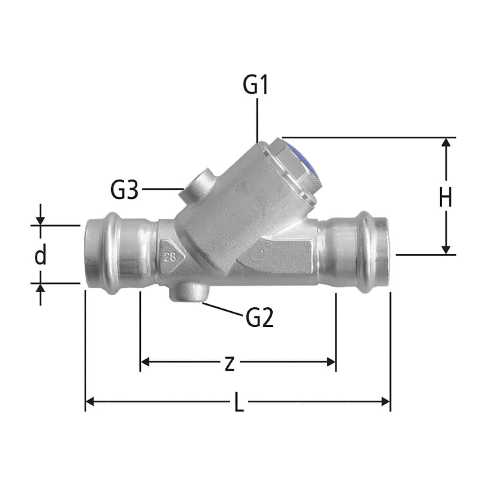 Optipress-Inox-Rückflussverhinderer