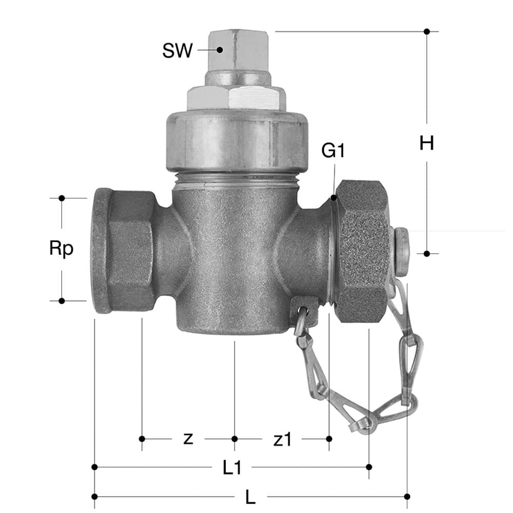 Kessel-Füll- und Entleerhahn