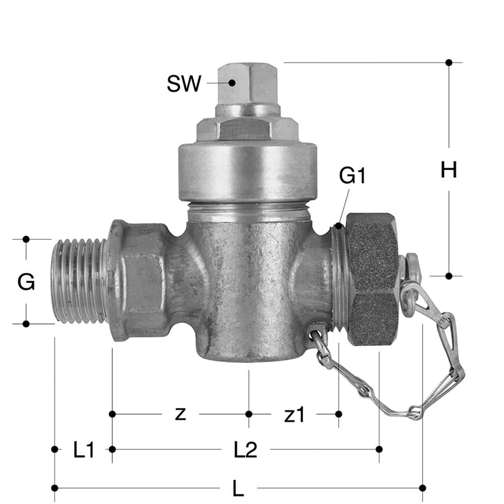 Kessel-Füll- und Entleerhahn