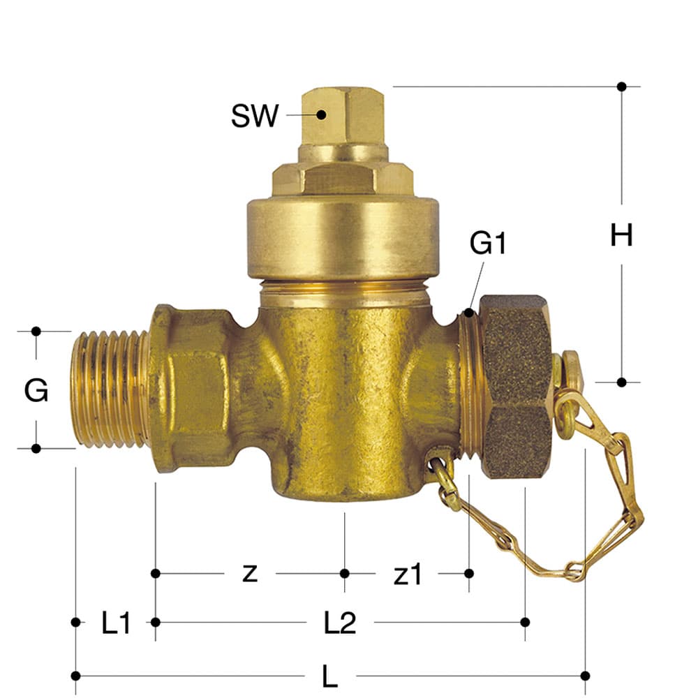 Kessel-Füll- und Entleerhahn