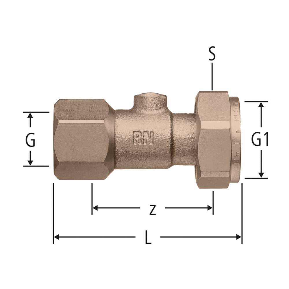 Verschraubung absperrbar