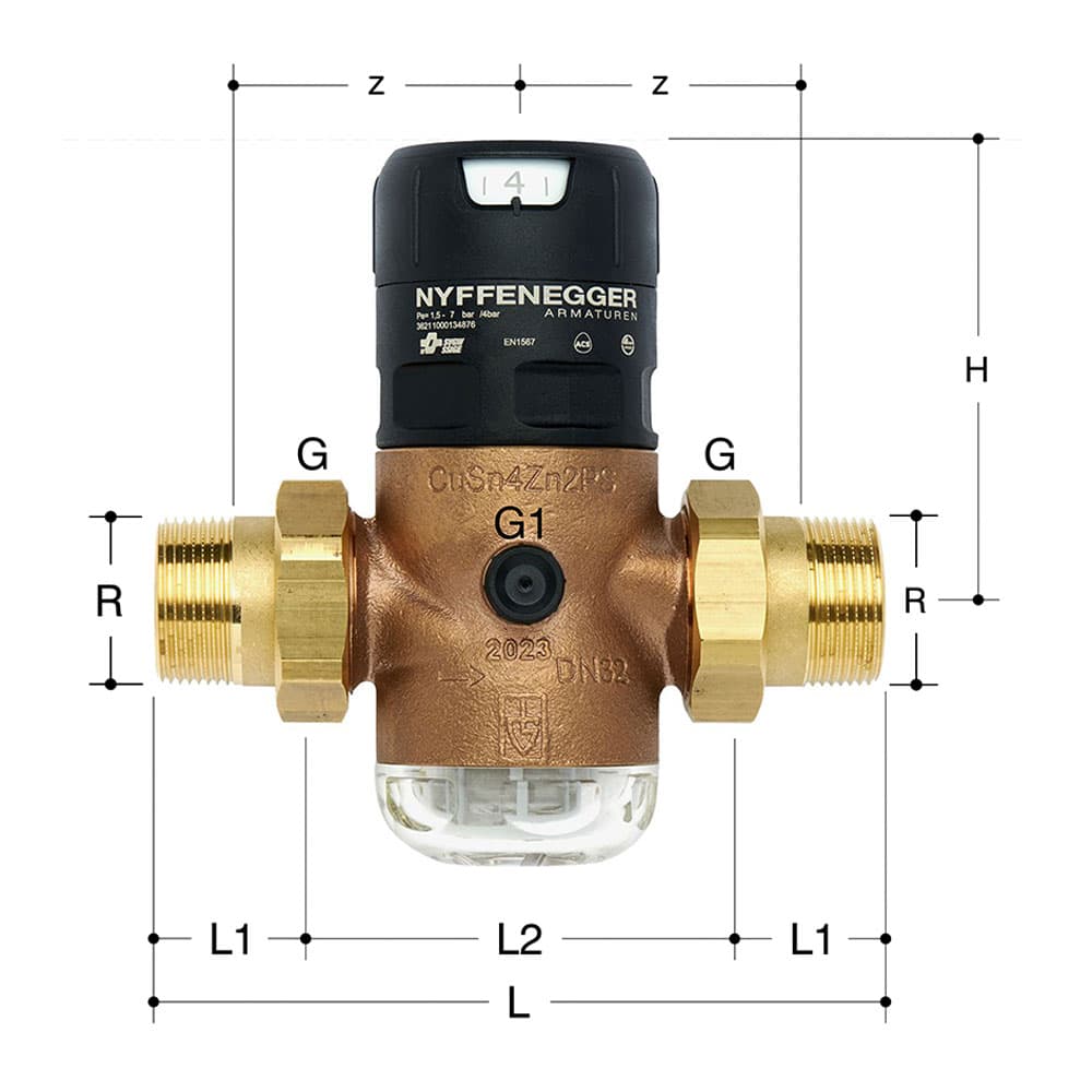 Druckreduzierventil 4 bar PN16