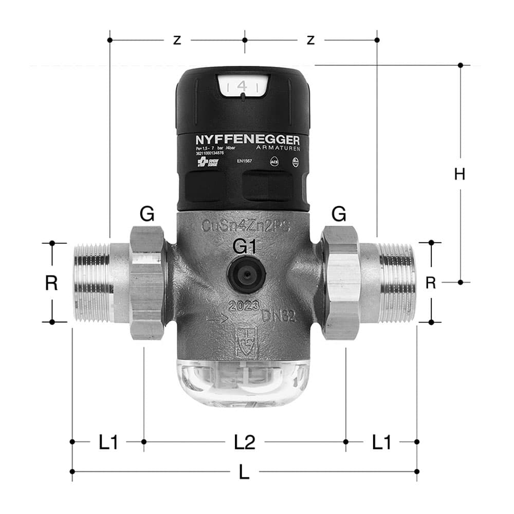 Druckreduzierventil 4 bar PN16
