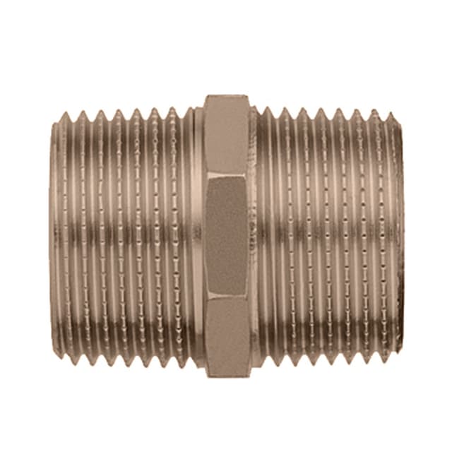 Doppelnippel aus Rotguss