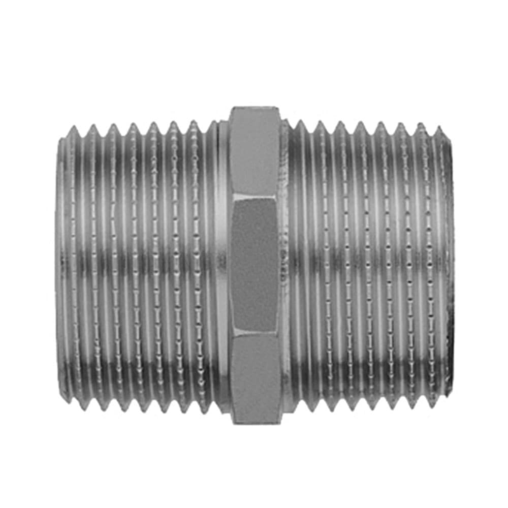 Doppelnippel aus Rotguss