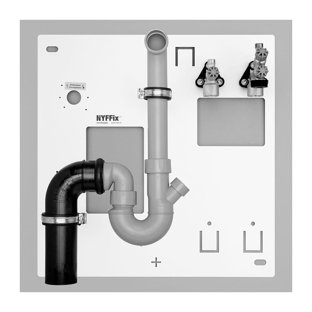 Küchen-Installationsplatte NYFFix komplett 1/2"- Innengewinde